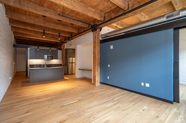 2BR, 1BA - 1,263SF - Living Room - Allegheny Branch House Lofts