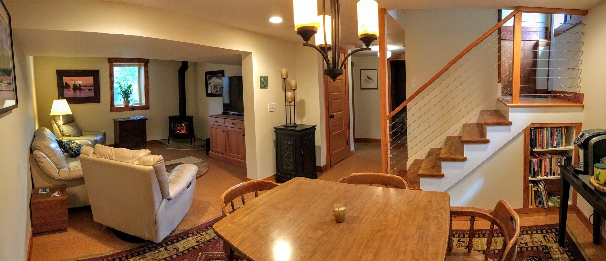 Basement living room wide angle - 4054 NE Rodney Ave