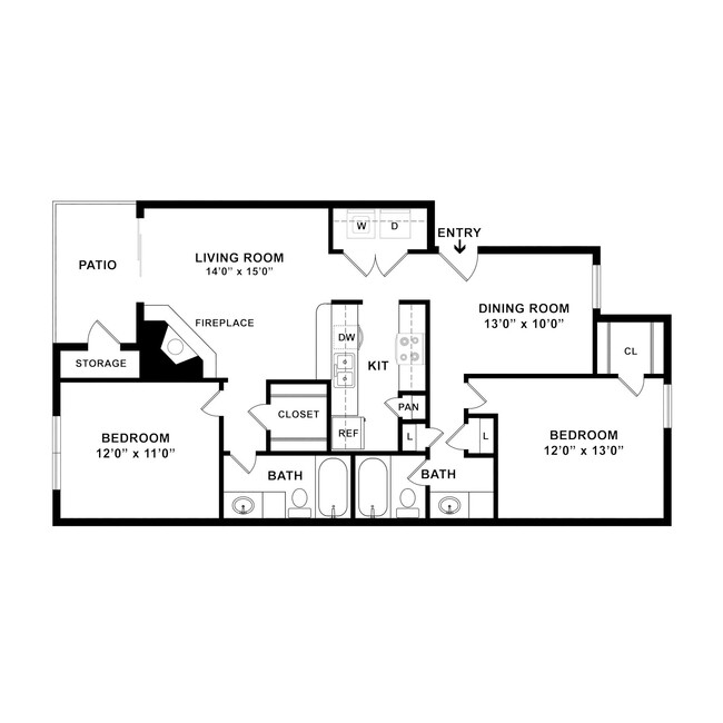 Floorplan - Prestonwood Apartments Homes