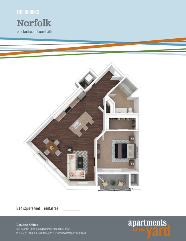 Floorplan - Apartments at the Yard: Brooks