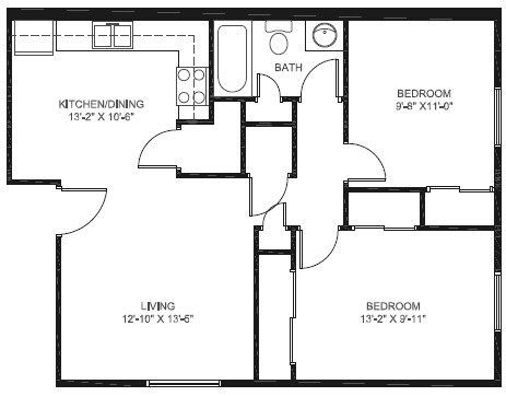2BR/1BA - The Warwick