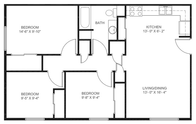 Floorplan - Tecumseh Place Apartments