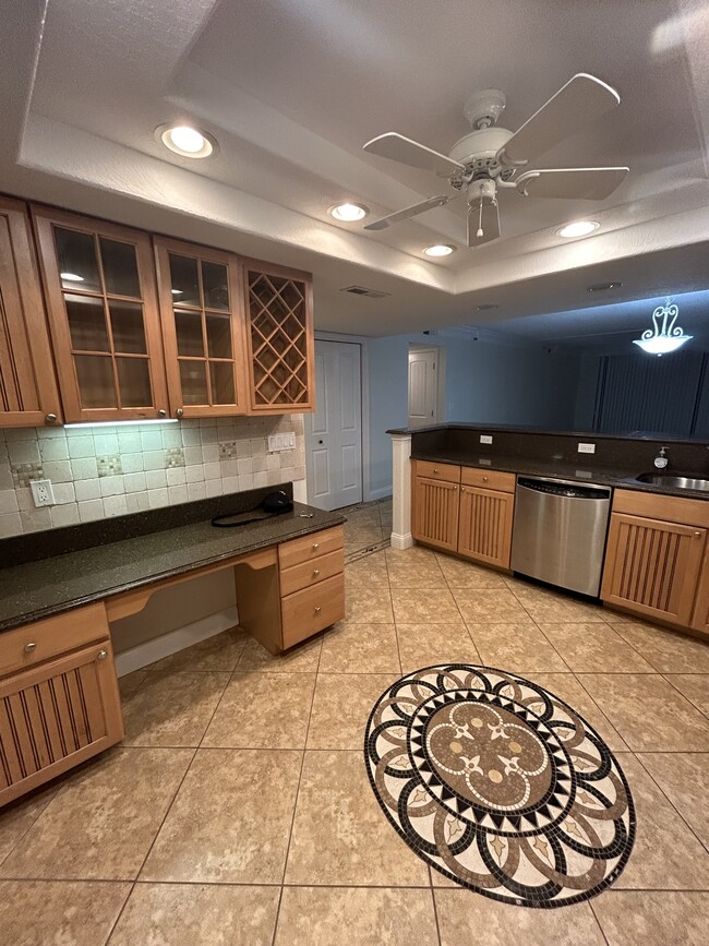 Kitchen with option desk and wine rack - 19111 Vista Bay Dr