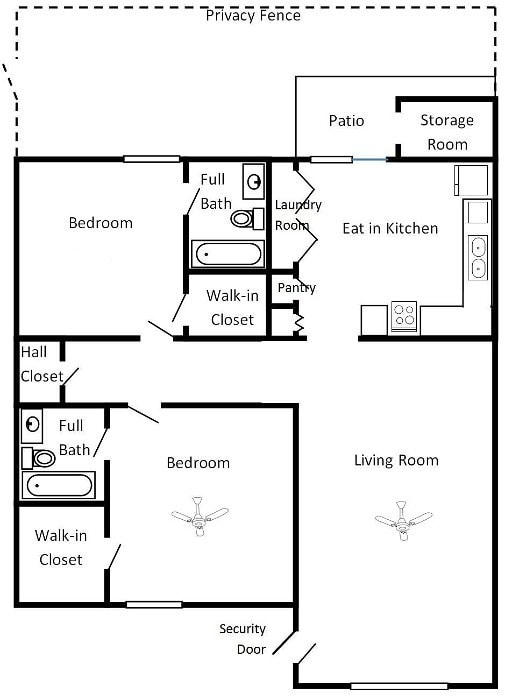 Floor Plan - 8424 Warren Dr