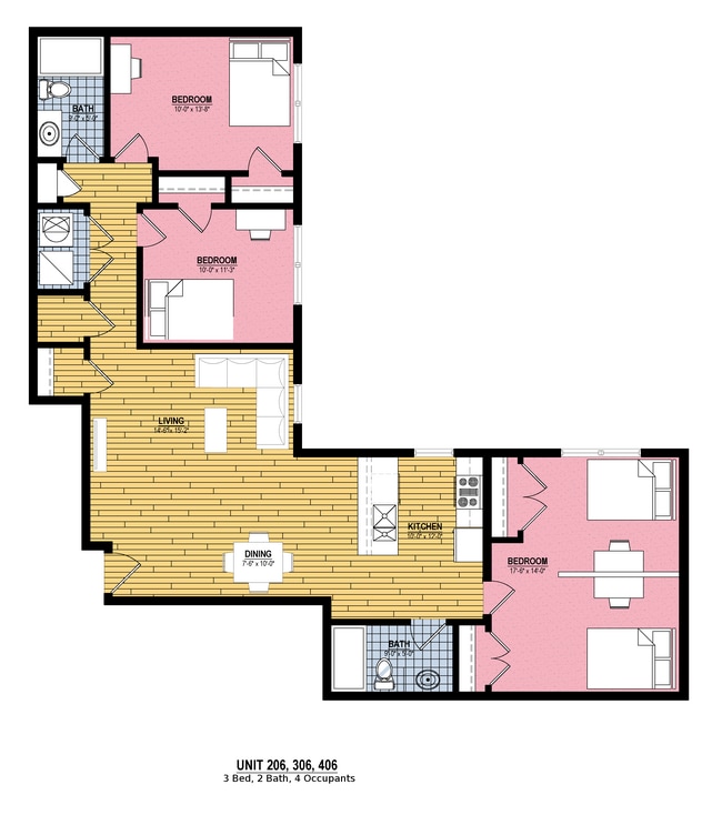 Floorplan - Wister Court Apartments