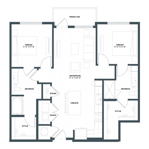 B1A Floor Plan - Midland Gainesville