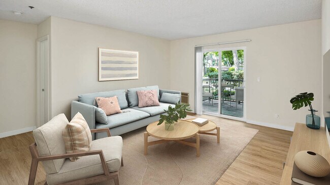 Living Room with Hard Surface Flooring - Briarwood