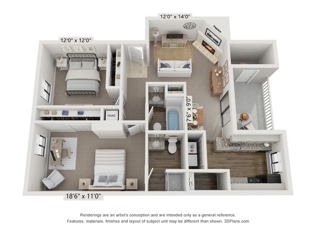 Floorplan - The Reserve At Barry Apartments