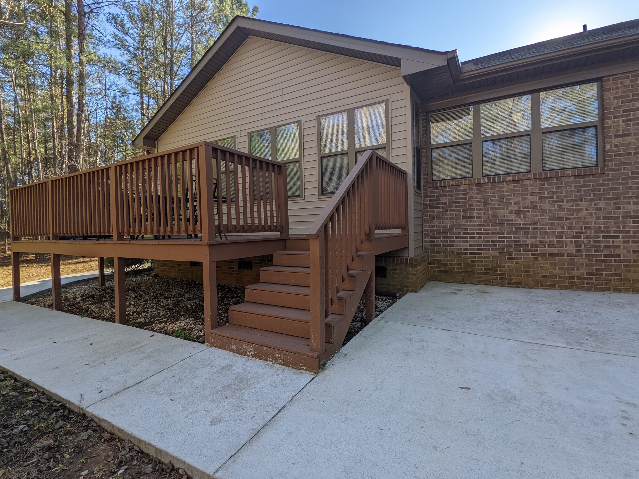 Back of House with Deck and Patio - 116 Shenandoah Dr