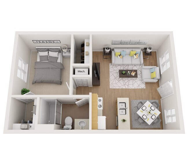 Floorplan - Higdon Ferry Apartments