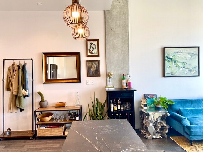 Entryway with storage and style, flowing into the living space - 1501 E 4th St