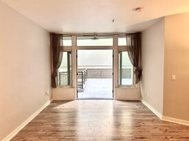 Living room and Patio - 327 NW Park Ave