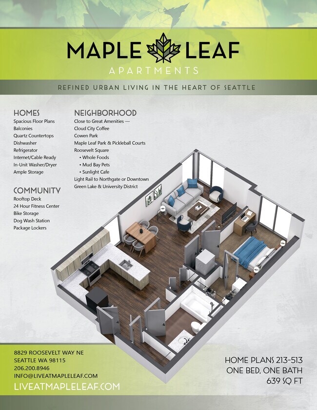 Floorplan - Maple Leaf Apartments