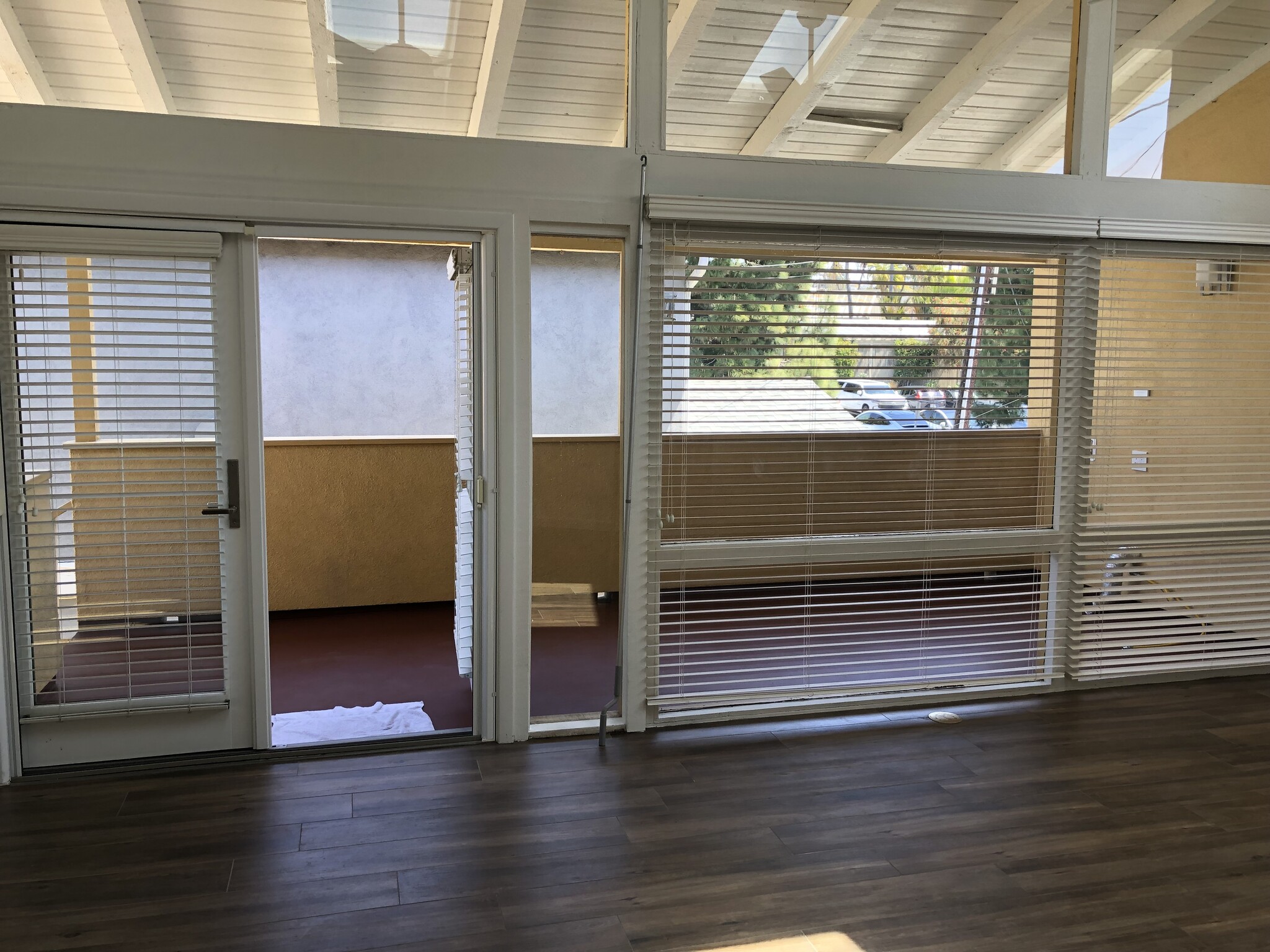 view of covered patio from living area - 518 Dahlia Ave