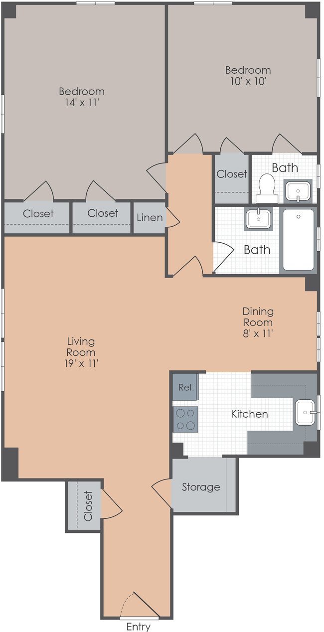 Floorplan - The Residences at Shaker Square