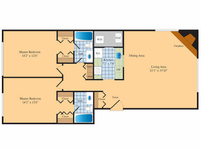 2 BR 2 BA D 1240 - Elme Bethesda