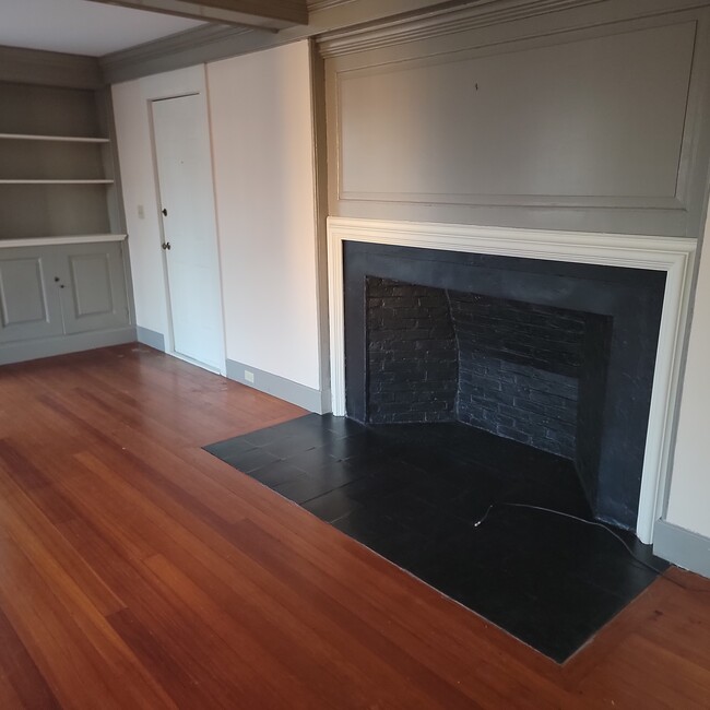 Living room fireplace (closed) - 209B Main St