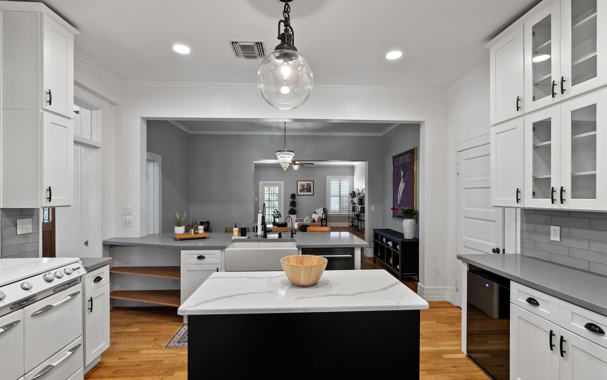 Kitchen Toward Living Room and Front Porch - 245 E University Blvd