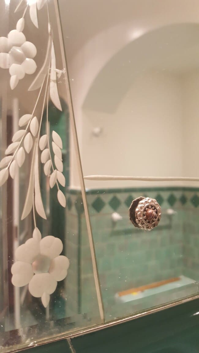 Detailing of One of Two Original Bathroom Mirror - 1103 S Crescent Heights Blvd