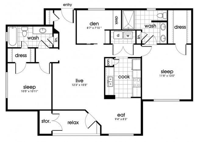 Floorplan - Parkway Senior Apartments