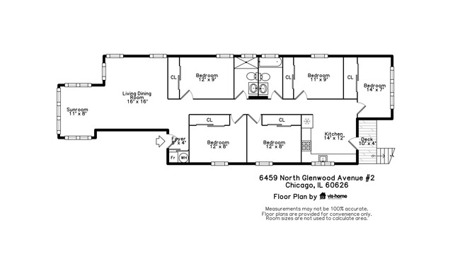 Floorplan - 6455 N Glenwood Ave