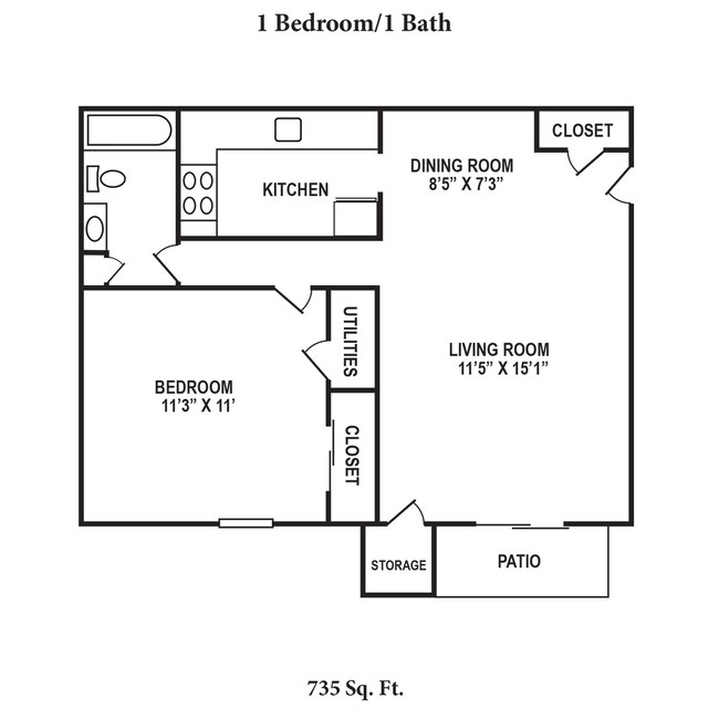 Floorplan - Oakwood Apartments