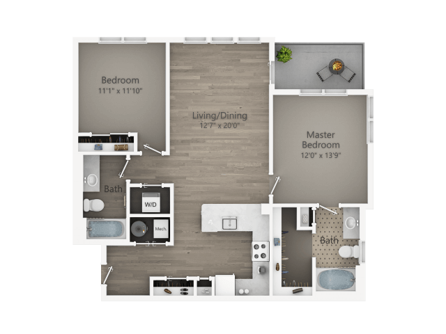 Floorplan - Arcadia Apartment Homes