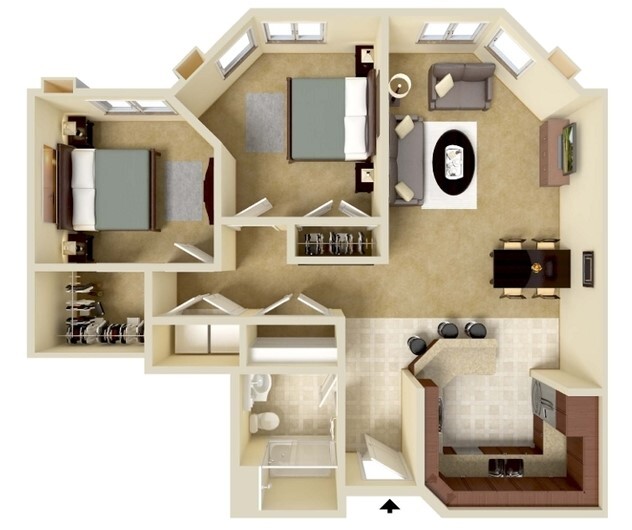 Floorplan - Eagle Crest Apartments