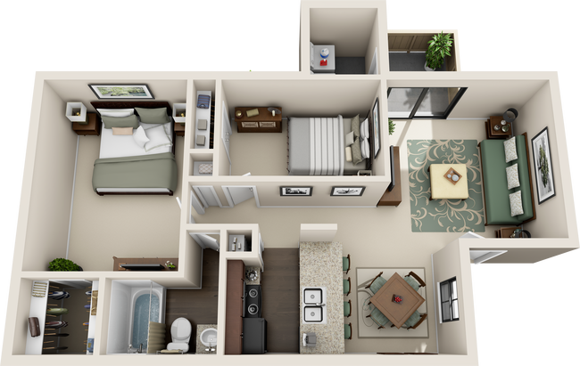 Dogwood 2x1 - Timber Run Apartments