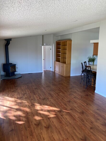 Family room with wood burning stove - 2596 Black Walnut Rd