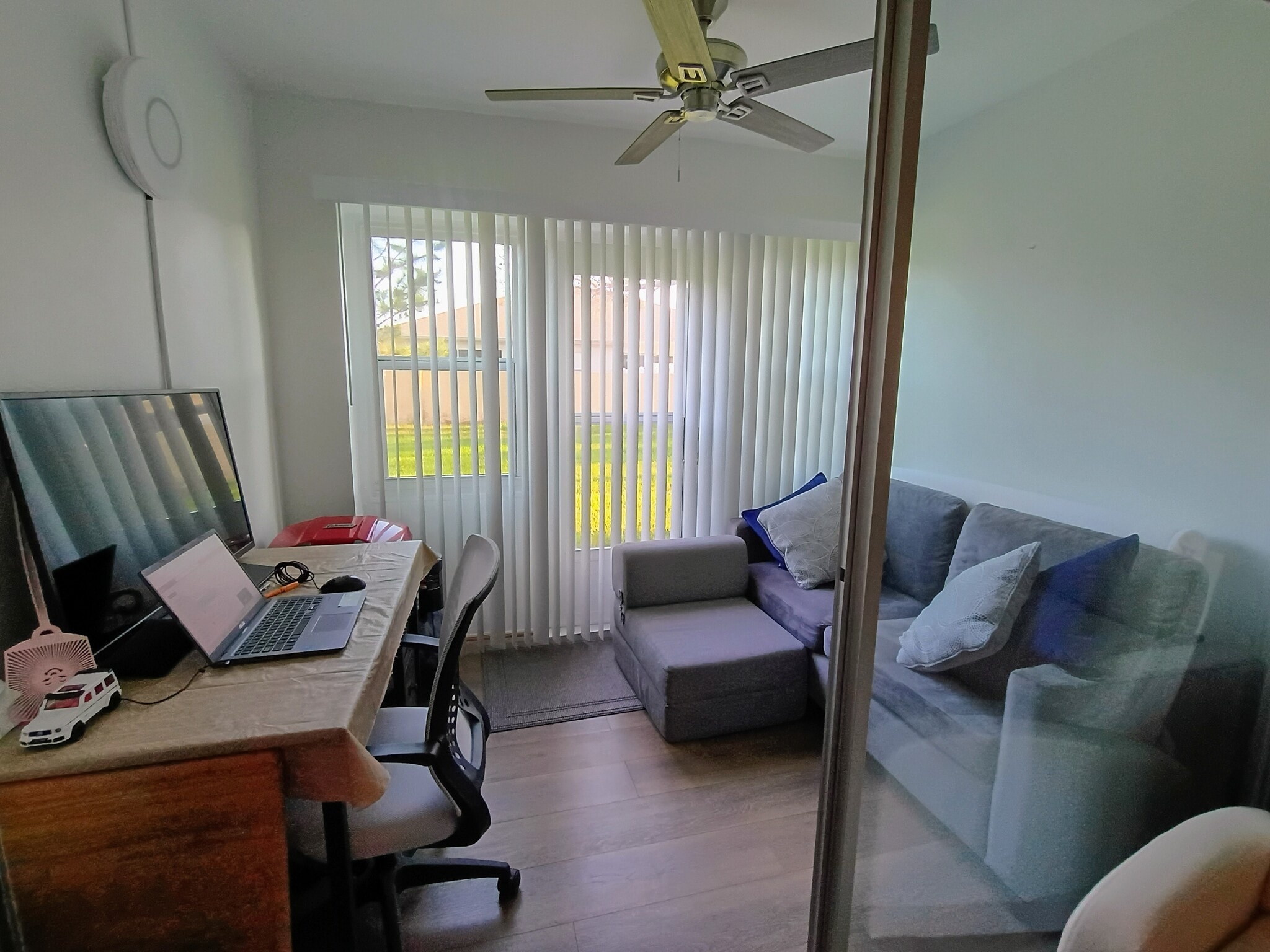 Florida Room with Office Desk & Chair and Pullout Sofa access to Backyard - 1845 S Highland Ave