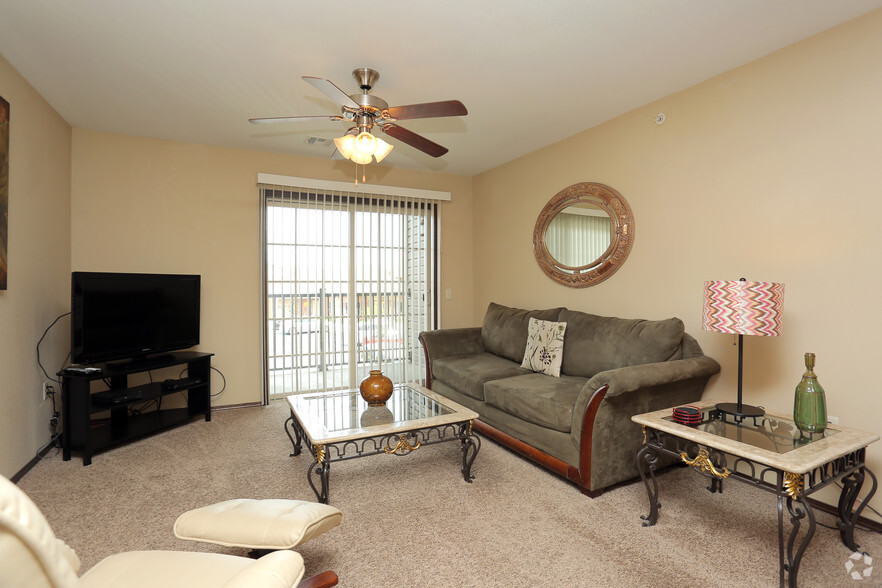 2BR - Living Area - The Plaza Apartments