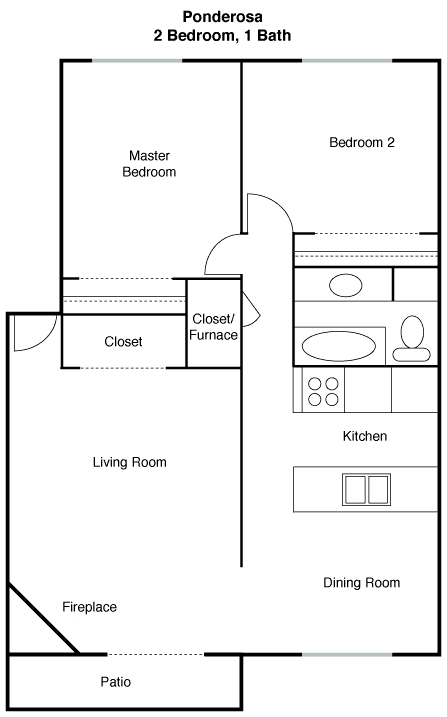 Floorplan - Ponderosa Apartments