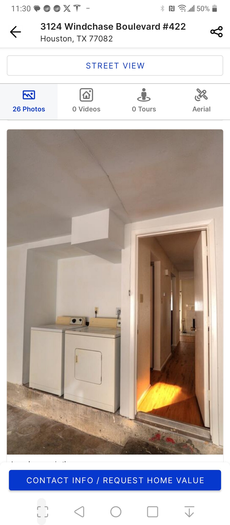 Laundry room in the garage. - 3124 Windchase Blvd