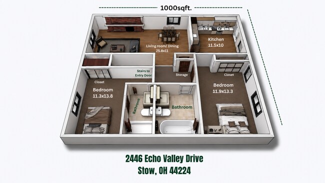 Building Photo - Spacious 2-Bedroom, 2-Bathroom Apartment in Stow with Balcony & Storage