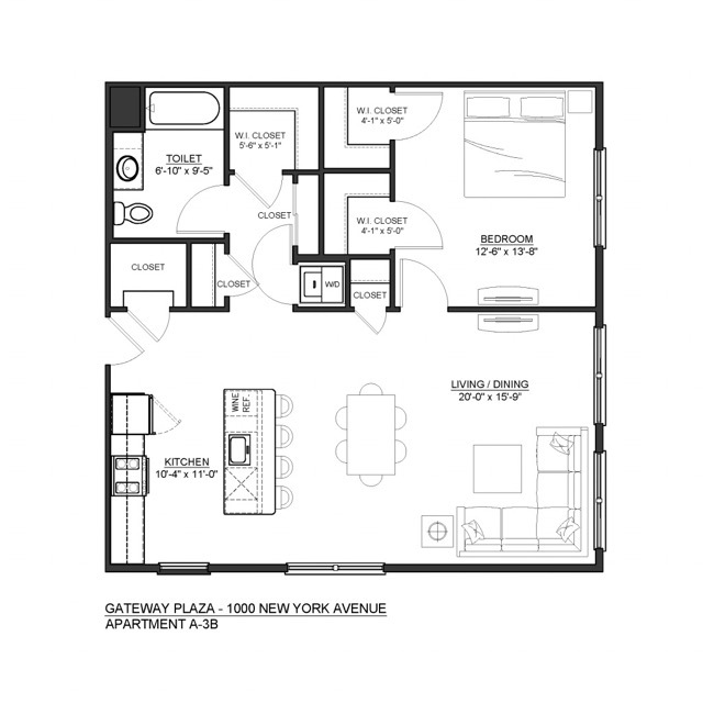 Floorplan: A3-B - Gateway Plaza