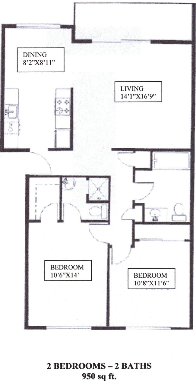 Floorplan - Stafford Court Apartments