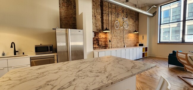 View from Kitchen to Living Room - 87 Peachtree St SW