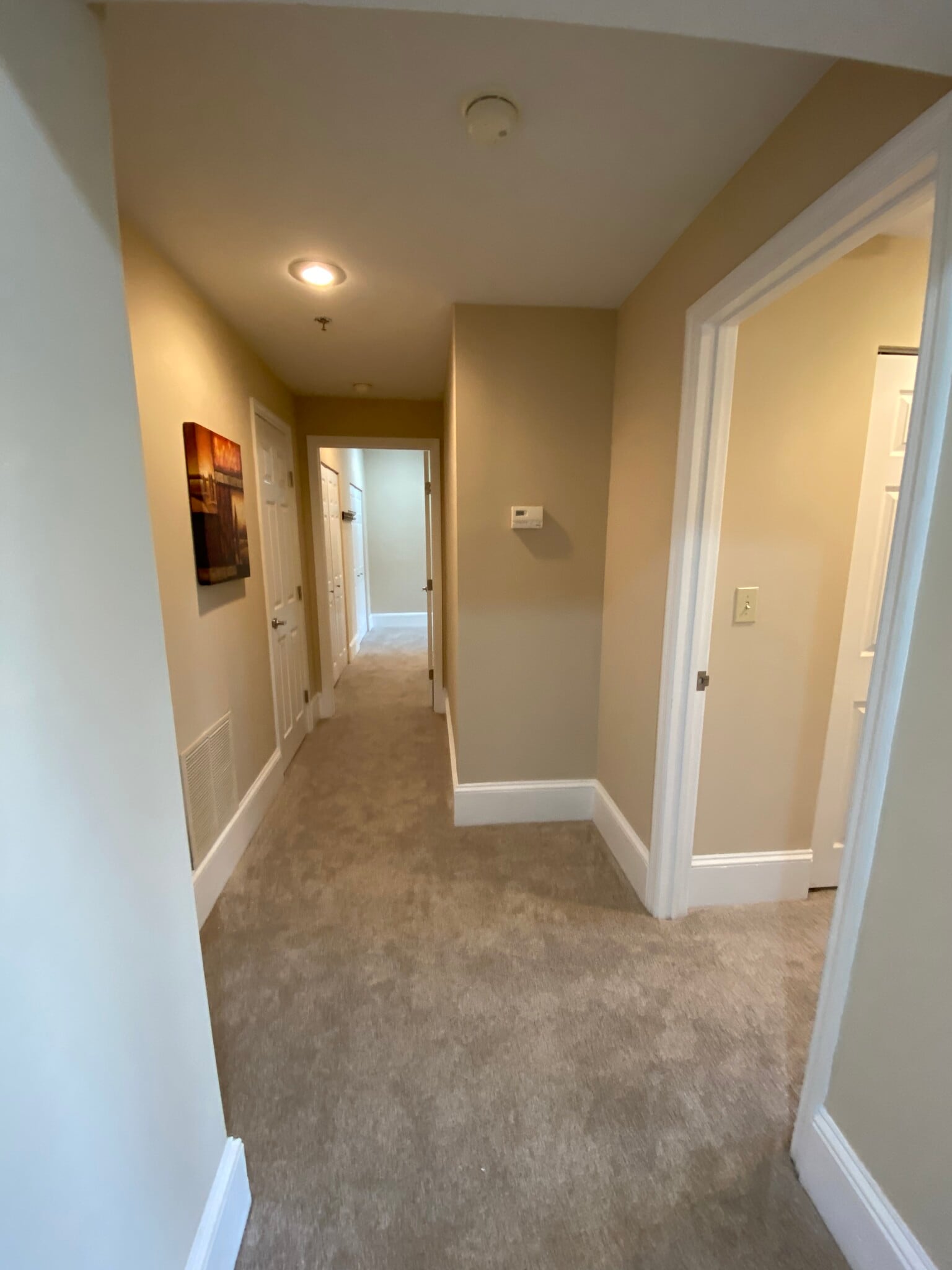 Hallway to bedrooms. Excellent storage. - 803 E 6th St