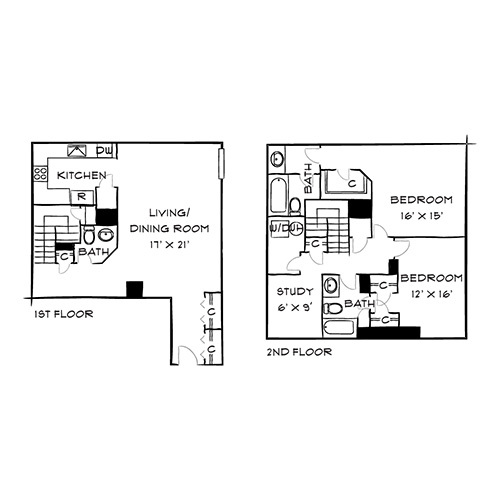 Floorplan - The Residences at Capital Crescent Trail