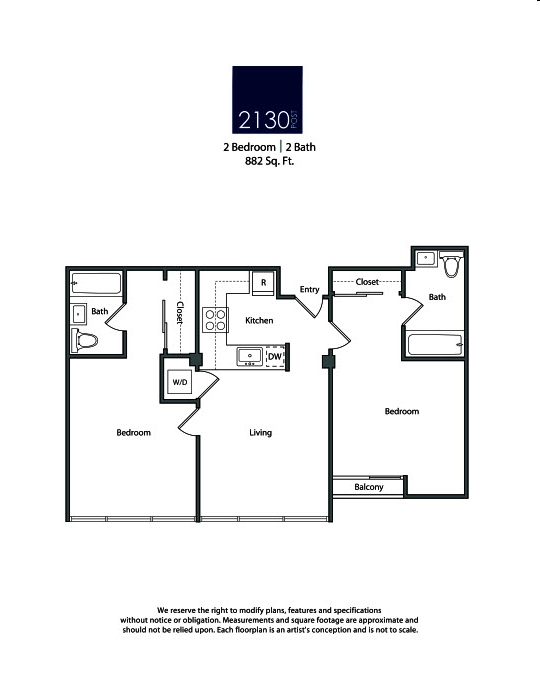 2BR/2BA - 2130 Post