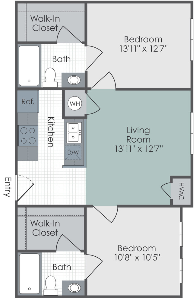 Floorplan - The Flats at Wick Apartments