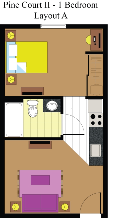 1BR/1BA - Pine Court II