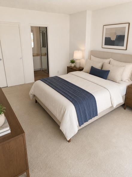 Primary Bedroom - Virtually staged to show possible use & layout of the space. - 5500 Friendship Blvd