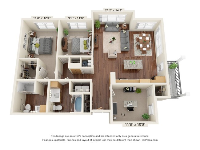 Floorplan - Grayson Ridge 55+ Apartments