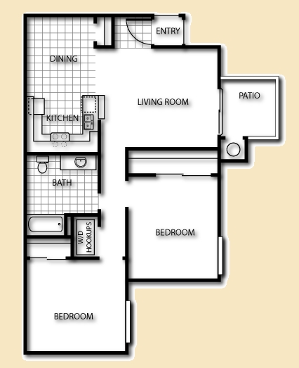 2BR/1BA - Westberry Square Apartments