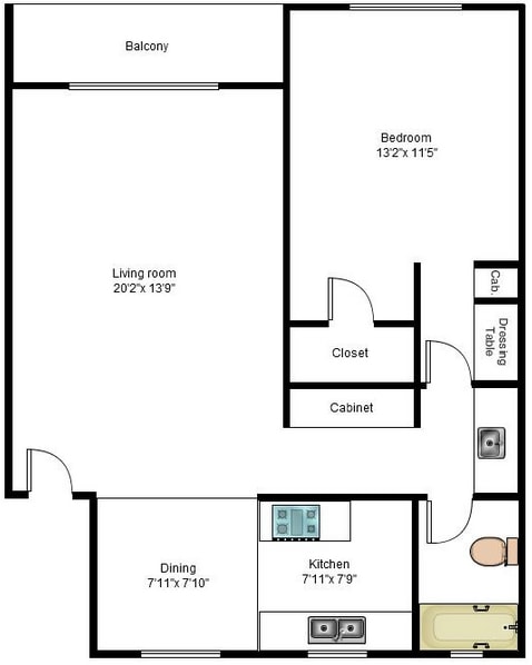 1BR/1BA - Las Verandes Apartments