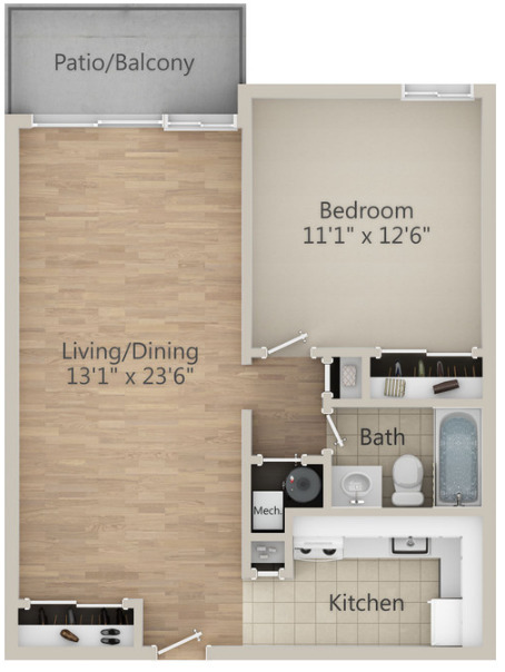 Floorplan - East Townhomes & Apartments