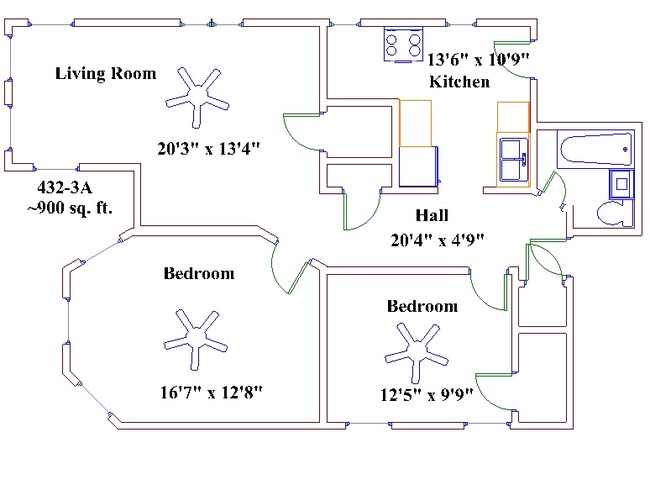 2BA/1BR - 432-438 N. Austin Blvd.