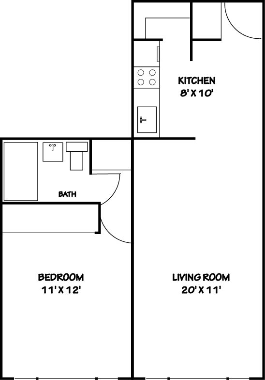 1BR/1BA - Knickerbocker Apartments